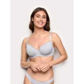 Balconcino preformato coppe differenziate in cotone Harmony / GRIGIO MELANGE MEDIO / 3