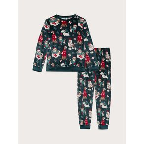 Pigiama in ciniglia stampata bambini - Family Dogs / STAMPATO / 4