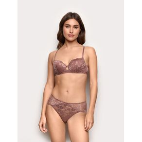 Slip classico in pizzo laminato - Primula Color / MALVA SCURO / 3