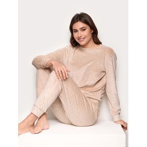 Pigiama lungo in ciniglia - Special Pajamas / BEIGE ROSATO / M