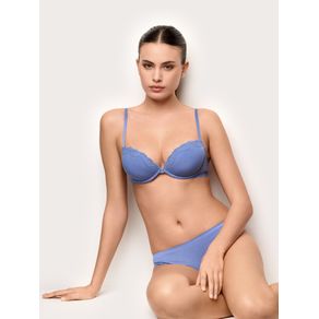 Push up imbottito con ferretto in TENCEL® Modal con seta / DENIM / 1