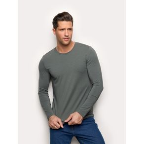 Maglia manica lunga con TENCEL™ Modal, Cotone e Seta / VERDE MILITARE / XXL