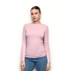 Maglia manica lunga con TENCEL™ Modal e Seta / ROSA ANTICO / S