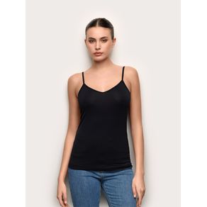 Canotta con TENCEL™ Modal e Seta / NERO / L