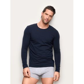 Maglia girocollo a manica lunga uomo in cotone Supima Luxury / BIANCO OTTICO / S