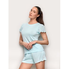 Pigiama corto - Happy Night / ACQUAMARINA / S