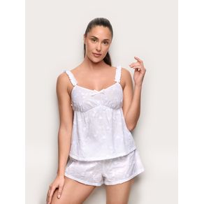 Pigiama corto - Broderie / BIANCO OTTICO / S