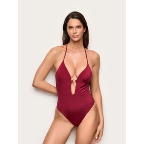 Costume intero con coppe estraibili senza ferretto - Shira / BORDEAUX / 4