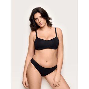 Brasiliana in cotone - Cotton Second Skin / NERO / 3