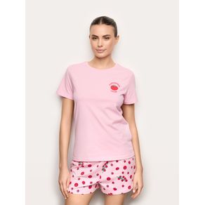 Pigiama corto jersey di cotone - Janette / ROSA / XS